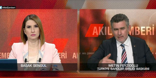 Son dakika haber: TBB Başkanı Feyzioğlu, CNN TÜRK’te