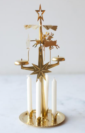Swedish Design – Brass Angel Chimes With Candles