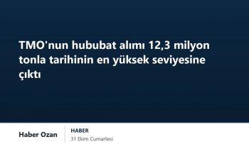 TMO'nun hububat alımı 12,3 milyon tonla tarihinin en yüksek seviyesine çıktı
